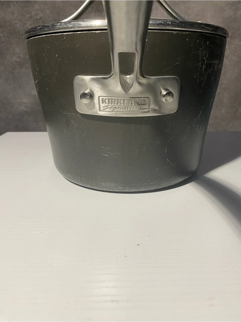 Kirkland Signature Hard Anodized 4 Qt Saucepan Pot with Glass Lid